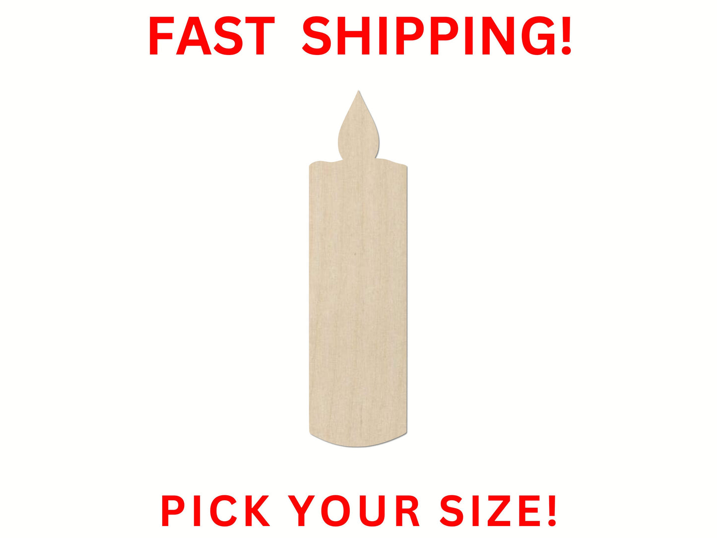 Wooden Candle Shape 01 | Candle Wood Shape | Wood Craft Supplies | Blank for Craft | Laser Cut | Steps | DIY Craft Cutout