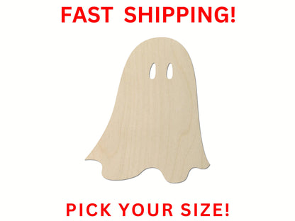 Wooden Ghost Shape 05 | Halloween Cutout | DIY Craft | Crafting Supplies | Halloween Goblin Ghost Scary