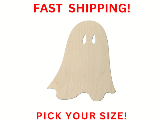 Wooden Ghost Shape 05 | Halloween Cutout | DIY Craft | Crafting Supplies | Halloween Goblin Ghost Scary