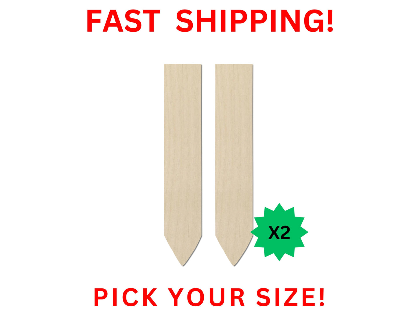 Wooden Garden Stake Shape | Wooden Stake | Craft Supplies | Bulk Wholesale