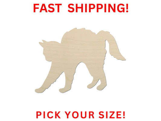 Wooden Cat Shape 19 | Cat Blank Cutout | Craft Supplies | Bulk Cat