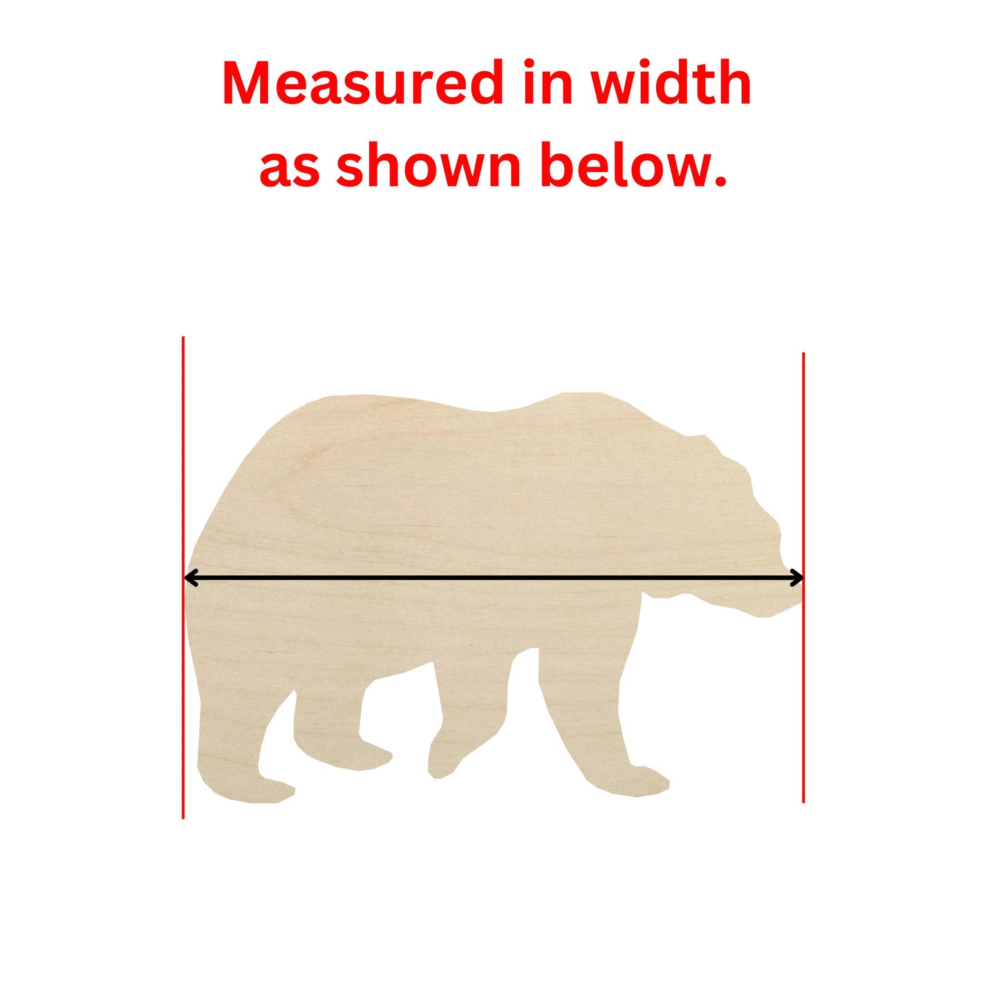 Wooden Bear Walking Shape