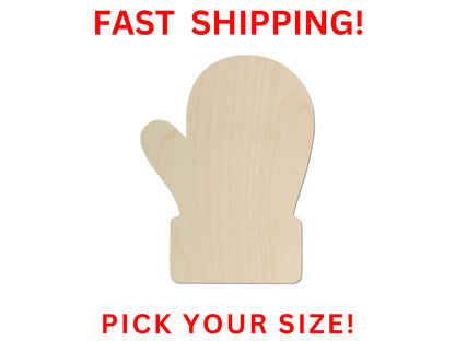 Wooden Mitten Shape 02 | Winter Mitten Cutout | Craft Supplies | Bulk Wholesale | Laser Cut