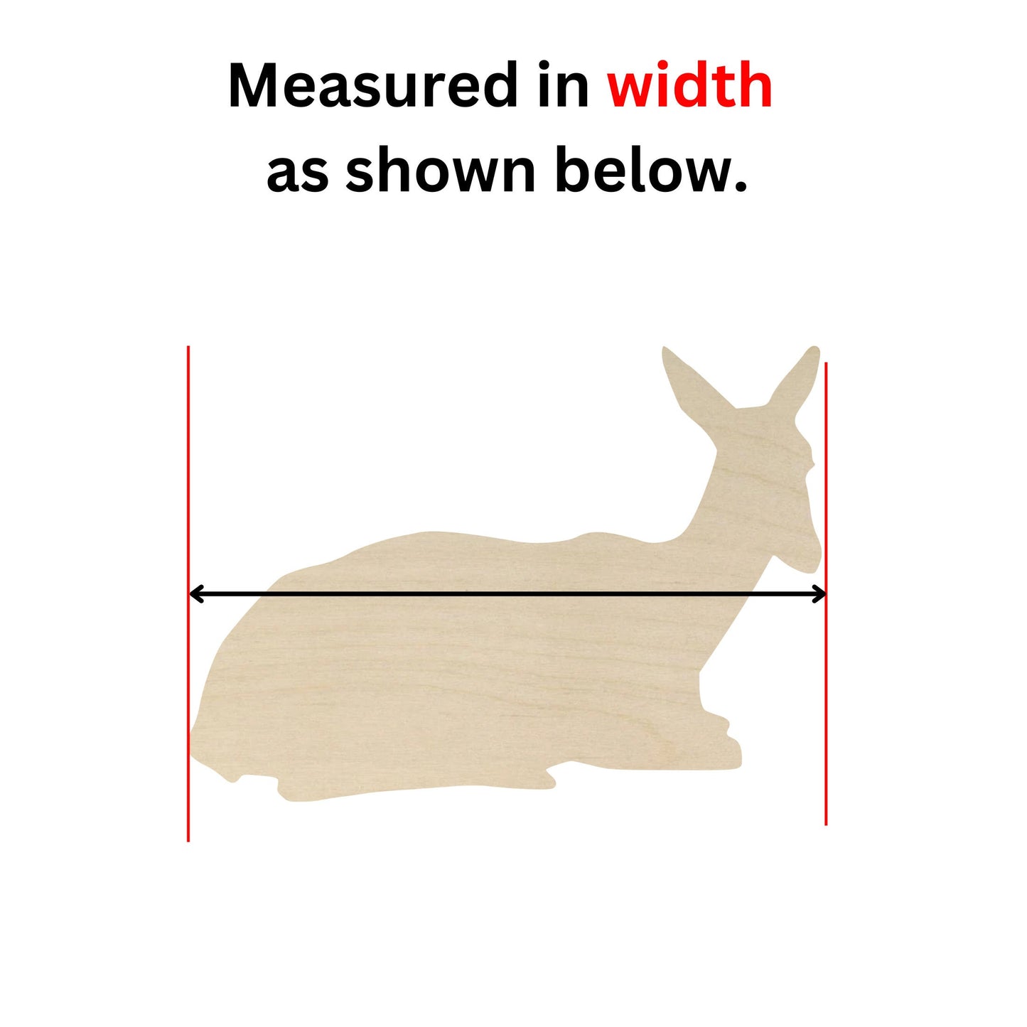 Wooden Deer 02 Shape | Deer Wooden Cutout Shape | Laser Cut Blanks | Wildlife Doe Deer