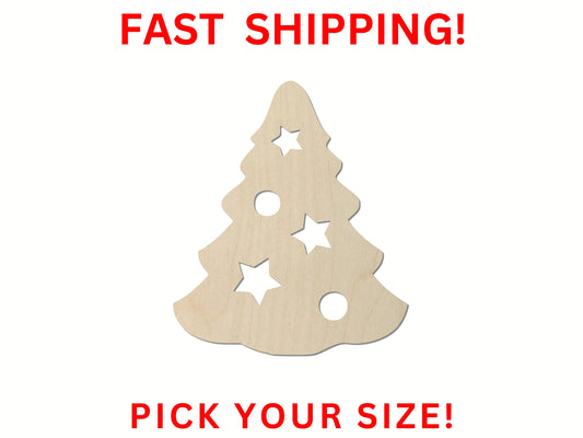 Wooden Christmas Tree Shape 15 | Christmas Tree Wood Blank Cutout | DIY Craft Supplies