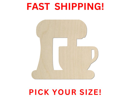 Wooden Mixer Shape | Stand Mixer Cut Out | Craft Supplies | Crafting Blanks | Baking Kitchen Decor