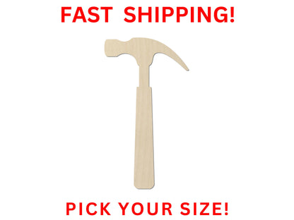 Wooden Hammer Shape | Tool Cutout Shape | Laser Cut Blanks | | DIY Craft Blanks